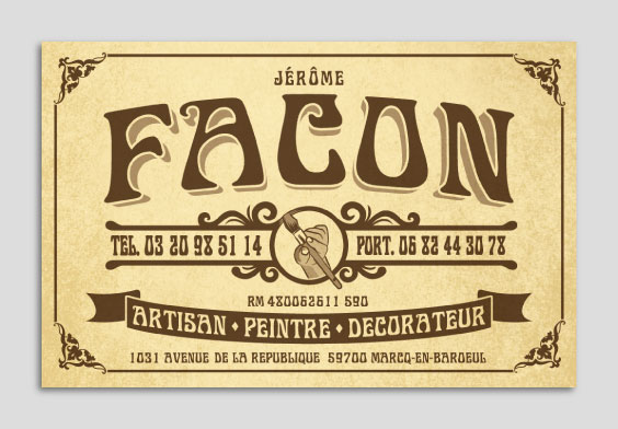 carte de visite Facon
